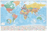 World Map with Flags 147.5cm x 107.5cm