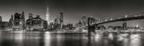 New York City Bridge Black and White 98cm x 37cm