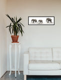 Elephant Herd 98cm x 37cm