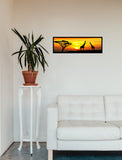 Giraffes at Sunset 98cm x 37cm