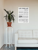Live Your Life 68cm x 98cm