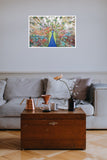 Peacock 98cm x 68cm