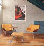 Red Fire Girl 68cm x 98cm