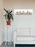 White Horses Running 98cm x 37cm