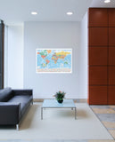 World Map with Flags 147.5cm x 107.5cm